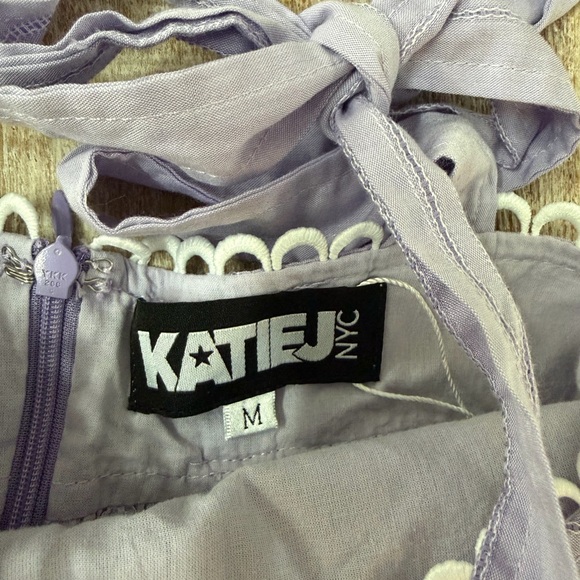 Katie J NYC Lilac Dress with Lace Detail - Picture 5 of 9